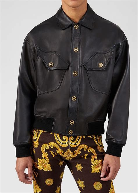 ebay versace leather jacket|versace leather jackets women.